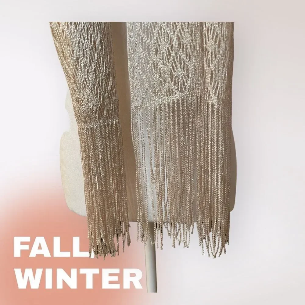 GOLDTONE GLITTER SCARF‎